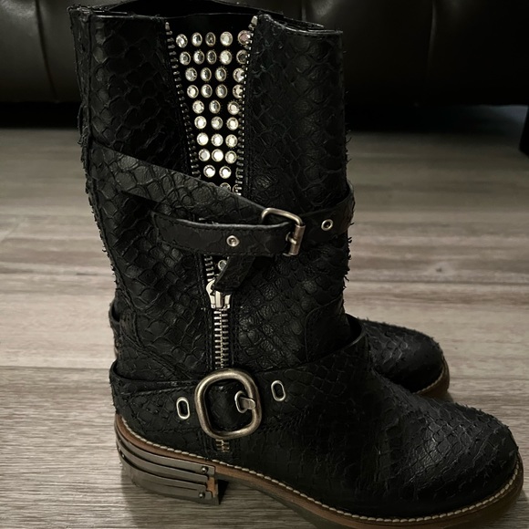 Baldan Python print biker boots size 36 - Picture 2 of 9